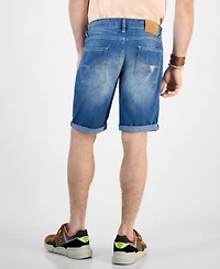 Guess Men's Sonny Slim-Fit Stretch 12" Denim Shorts