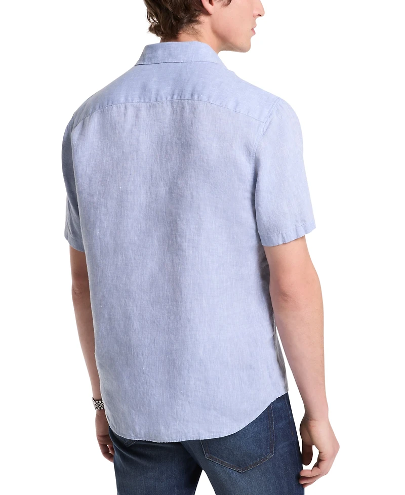Michael Kors Men's Slim-Fit Yarn-Dyed Linen Shirt