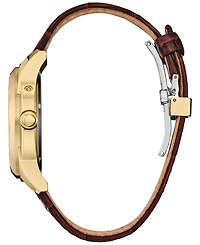 Citizen Men's Classic Calendrier Brown Leather Strap Watch 41.8mm
