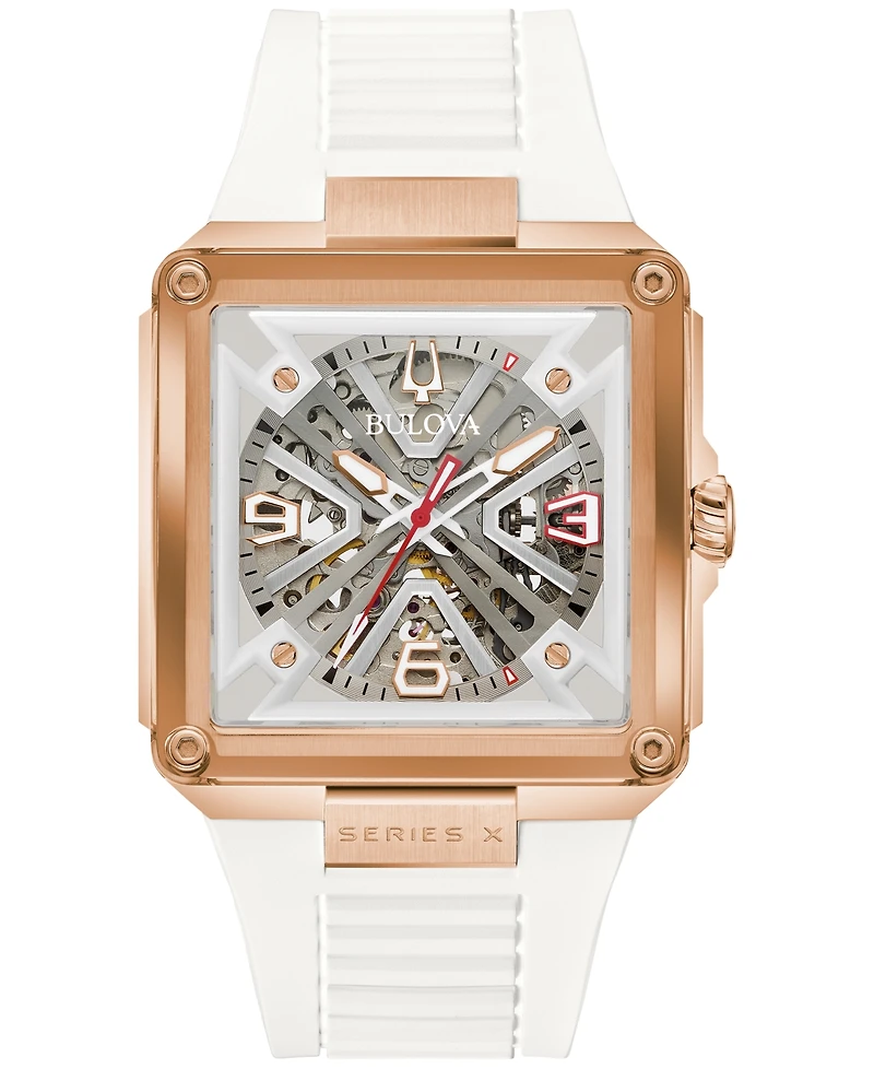 Bulova Limited Edition 150th Anniversary Marc Anthony Men's Series X Se Automatic White Hnbr Rubber Strap Watch 39mm