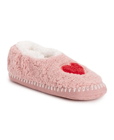 Muk Luks Women's Sherpa Ballerina Slipper with Applique
