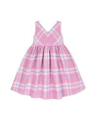 Hope & Henry Baby Girls Sleeveless Linen Swing Dress