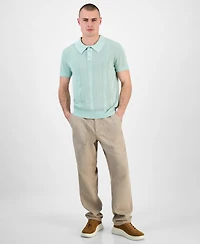 Guess Men's Mesh Stripe Elija Polo Shirt