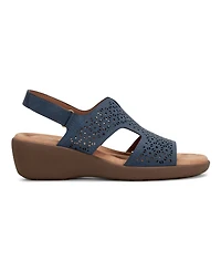 Easy Spirit Women's Kali Low Wedge Slingback Sandals