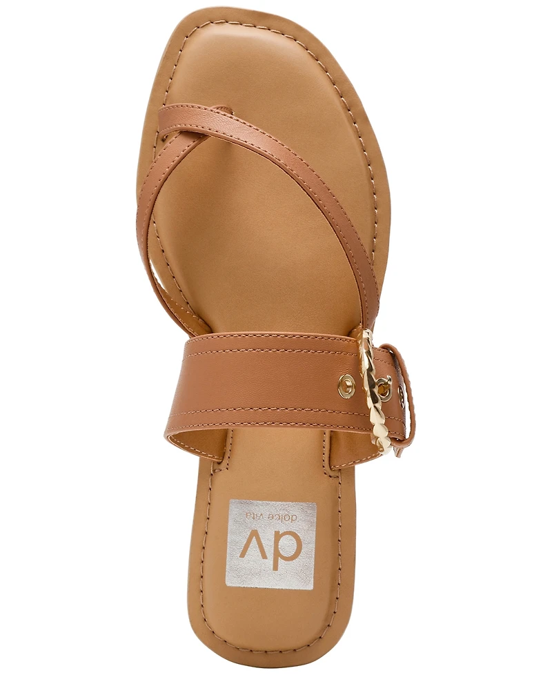 Dv Dolce Vita Women's Joolz Buckle Slip-On Flat Sandals