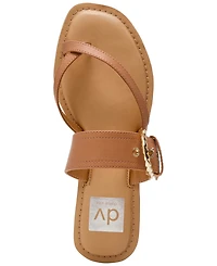 Dv Dolce Vita Women's Joolz Buckle Slip-On Flat Sandals