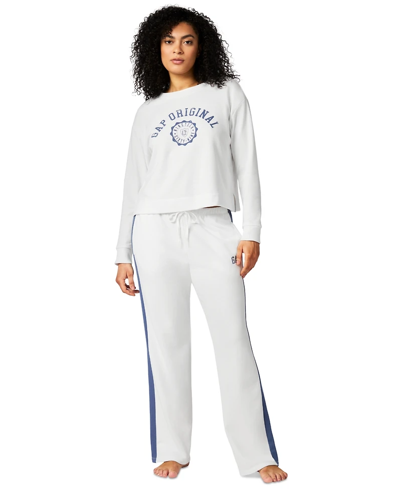 Gap Women's Logo French Terry Drawstring Pajama Pants