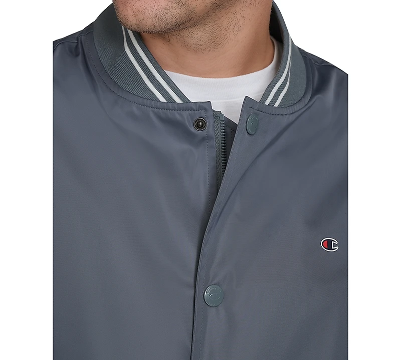 Champion Men's Varsity Stripe Bomber Jacket