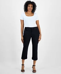 Style & Co Women's Mid-Rise Curvy Capri Jeans, Exclusively at Macy's