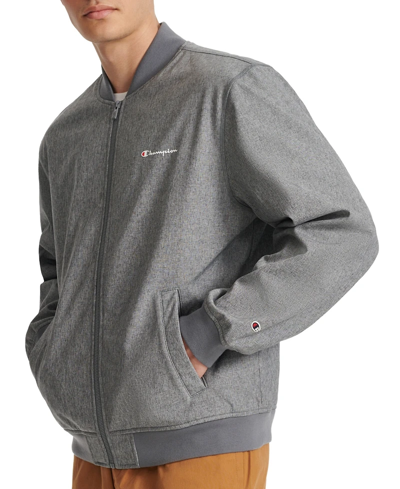 Champion Men's Logo Varsity Bomber Jacket