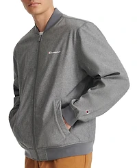 Champion Men's Logo Varsity Bomber Jacket