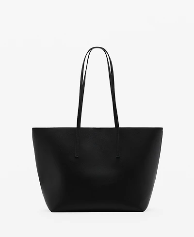Mango Women's Pebbled Effect Shopper Bag