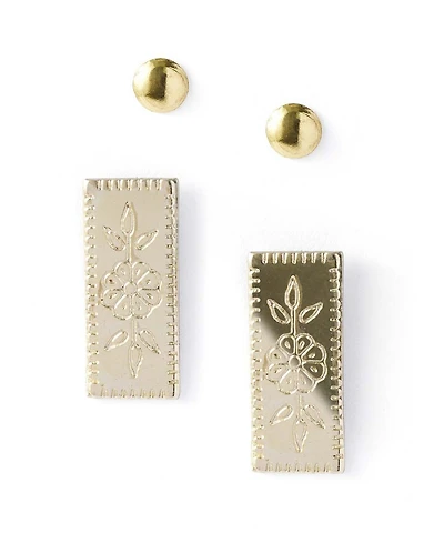 Matr Boomie Haveli Etched Earring Set