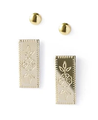 Matr Boomie Haveli Etched Earring Set