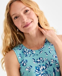 Style & Co Petite Printed Sleeveless Flip Flop Dress, Exclusively at Macy's