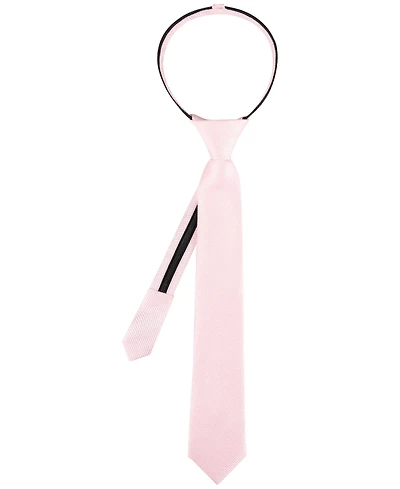 Tommy Hilfiger Boys Textured Solid Pre-Tied Zipper Tie