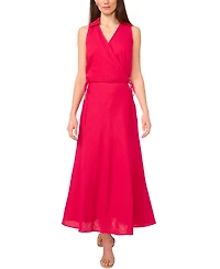 1.state Women's Collared Crossover Cropped Top