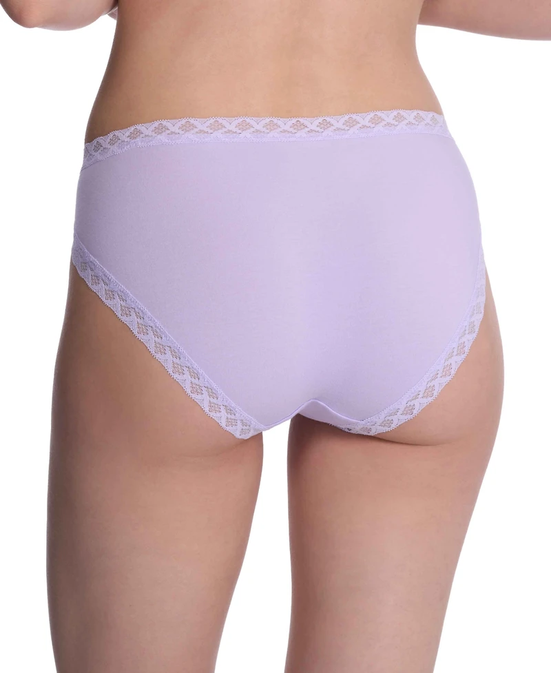 Natori Bliss Lace-Trim Cotton French-Cut Brief Underwear 152058