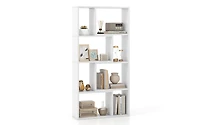 4-Tier Geometric Bookshelf with 8 Open Cubes for Living Room or Bedroom Storage