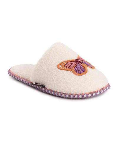 Muk Luks Women's Novelty Punch Needle Scuff