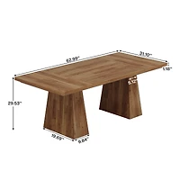 Tribesigns 63-Inch Executive Desk, Large Office Computer Desk with Double Pedestal, Modern Simple Workstations Writing Table