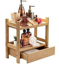 Sorbus 2-Tier Bamboo Kitchen Countertop Organizer - ideal for storage and display, stores your favorite spices, seasonings, and household items
