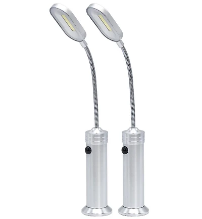 Sorbus Led Magnetic Base light with Gooseneck & Weather Resistant 2 Pack