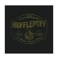Harry Potter Men's Hufflepuff Hogwarts House Black Graphic Tee-3XL