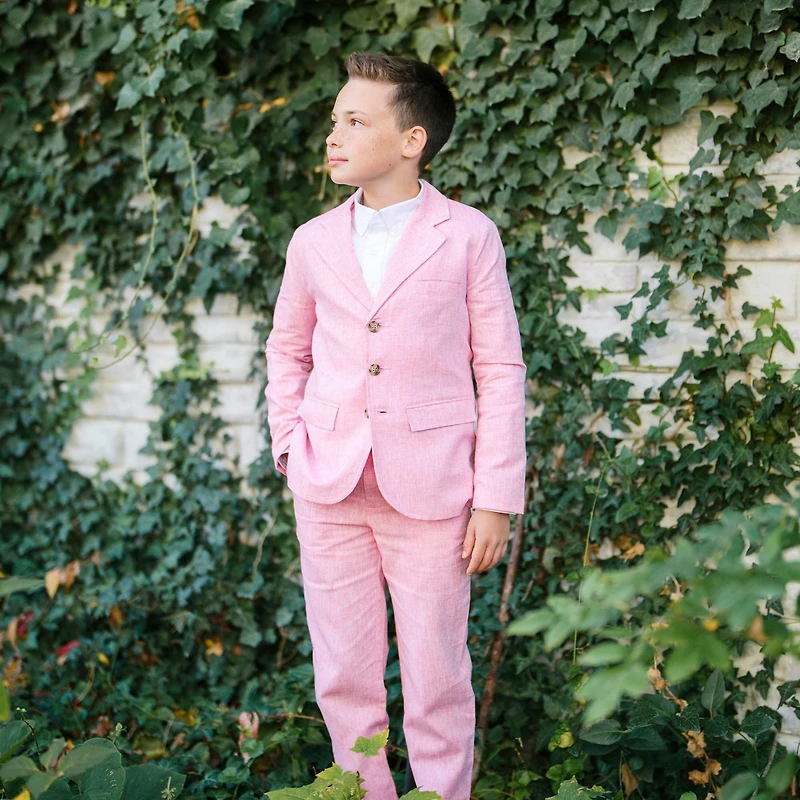 Hope & Henry Big Boys Heirloom Linen Suit Jacket