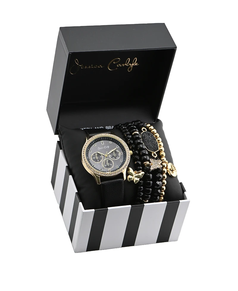 Jessica Carlyle Women's Polyurethane Leather Analog Watch