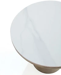 Manhattan Comfort Glenn 19.68" Modern Sintered Stone Top End Table