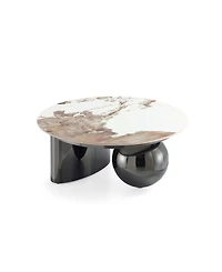 Manhattan Comfort Laurel 31.49" Modern Sintered Stone Top Coffee Table