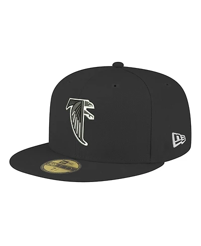 New Era Men's Black Atlanta Falcons Omaha Throwback 59FIFTY Fitted Hat