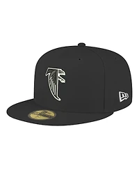 New Era Men's Black Atlanta Falcons Omaha Throwback 59FIFTY Fitted Hat