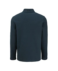Cutter & Buck Men's Black Detroit Lions Hunts Point Eco Textured Fleece Half-Snap Sweatshirt