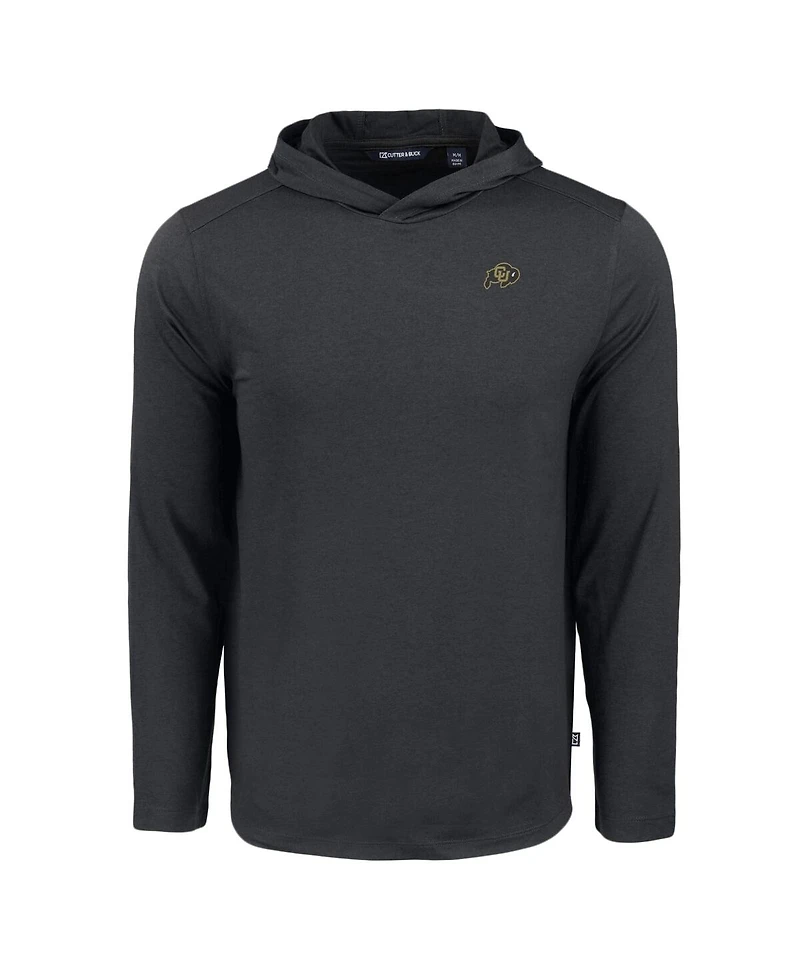 Cutter & Buck Men's Black Colorado Buffaloes Coastline Epic Comfort Eco Long Sleeve Hoodie T-Shirt