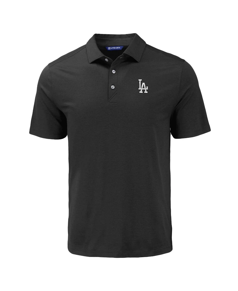 Cutter & Buck Men's Black Los Angeles Dodgers Coastline Epic Comfort Eco Polo