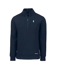 Cutter & Buck Men's Navy Chicago Cubs Cooperstown Collection Roam Eco Quarter-Zip Pullover