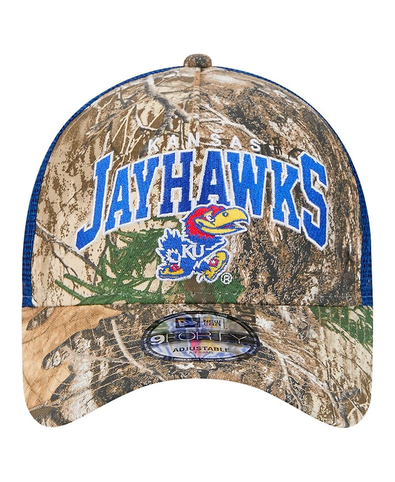 New Era Men's Camo/Royal Kansas Jayhawks 9FORTY A-Frame Adjustable Hat