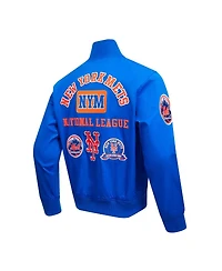 Pro Standard Men's Royal New York Mets Area Code Twill Full-Zip Jacket
