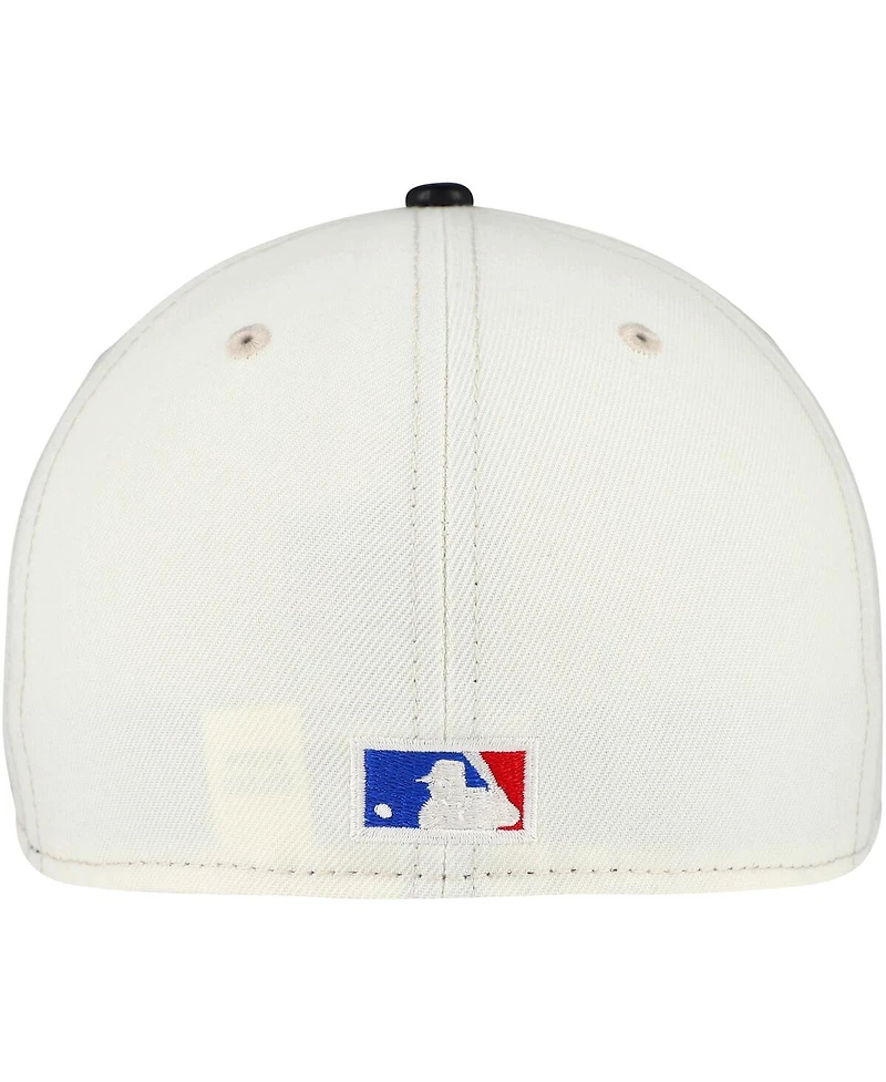 New Era Men's Cream/Black Chicago Bulls Visor Two-Tone 59FIFTY Fitted Hat