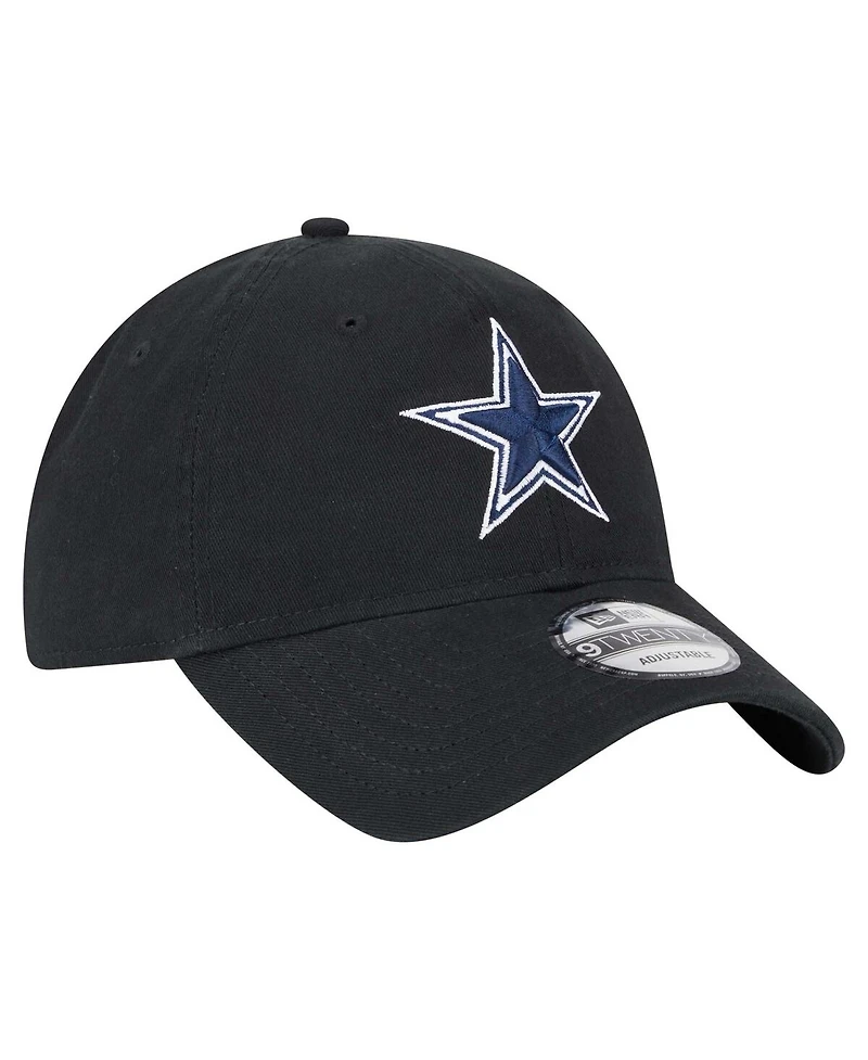 New Era Men's Black Dallas Cowboys Main 9TWENTY Adjustable Hat