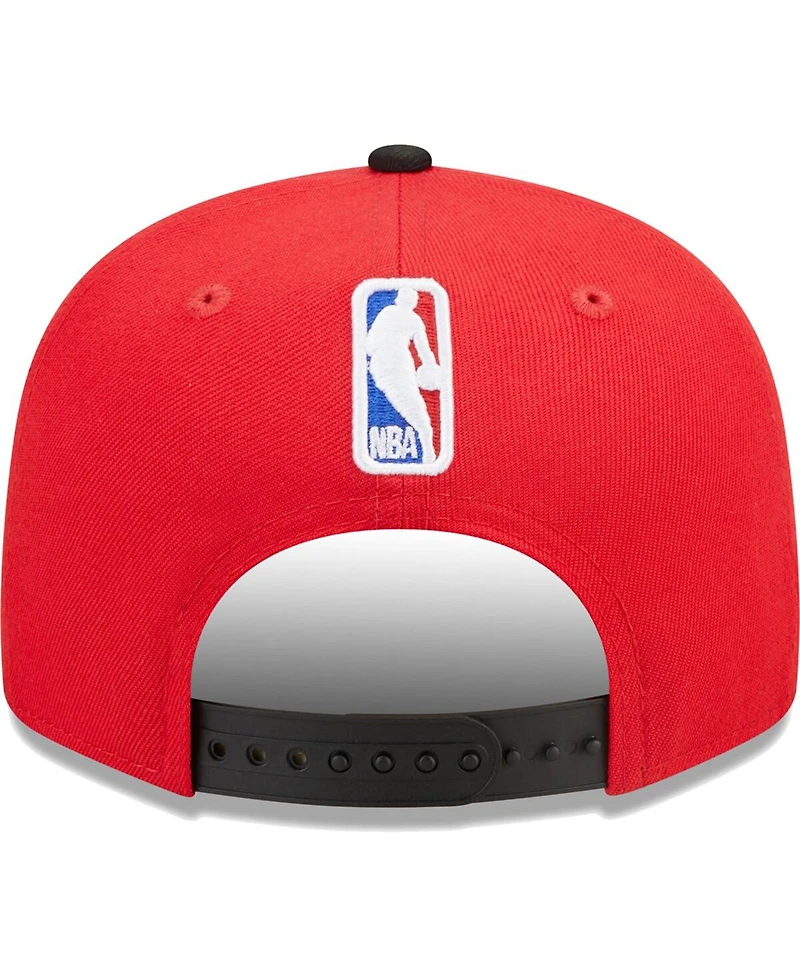 New Era Men's Red/Black Portland Trail Blazers Jersey Hook Statement Edition 9FIFTY Snapback Hat
