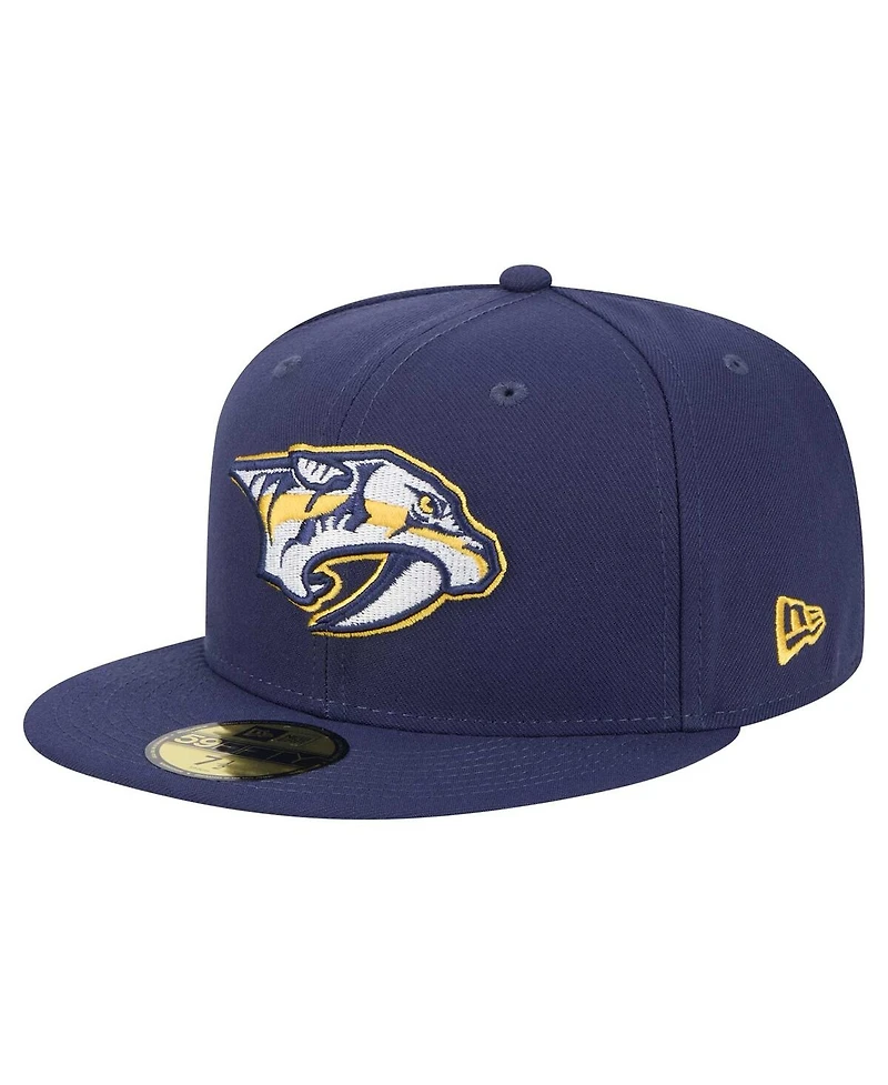 New Era Men's Navy Nashville Predators Core 59FIFTY Fitted Hat