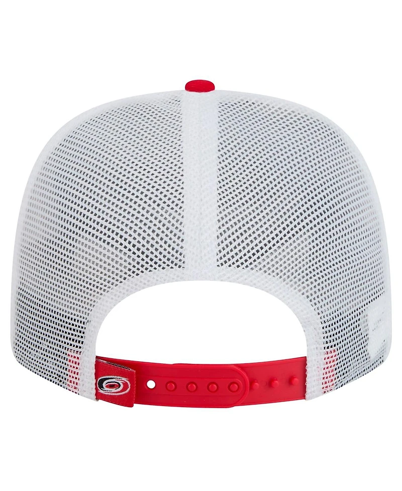 New Era Men's Red/White Carolina Hurricanes Core Trucker 9SEVENTY Stretch-Snap Hat