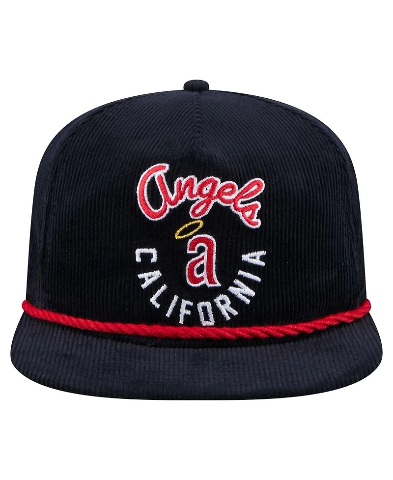 New Era Men's Navy California Angels Cooperstown Collection Full Circle Corduroy Golfer Adjustable Hat