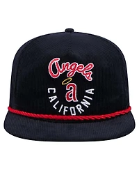 New Era Men's Navy California Angels Cooperstown Collection Full Circle Corduroy Golfer Adjustable Hat