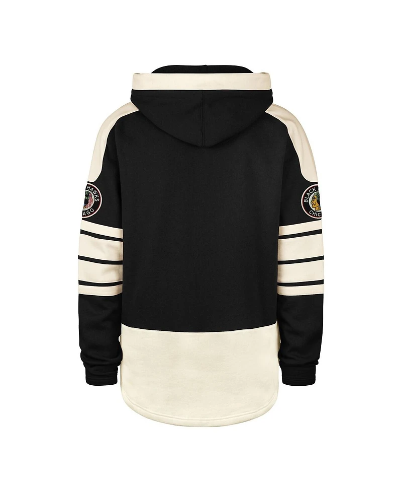 47 Brand Men's Chicago Blackhawks Blue Line Heritage Lacer Pullover Hoodie