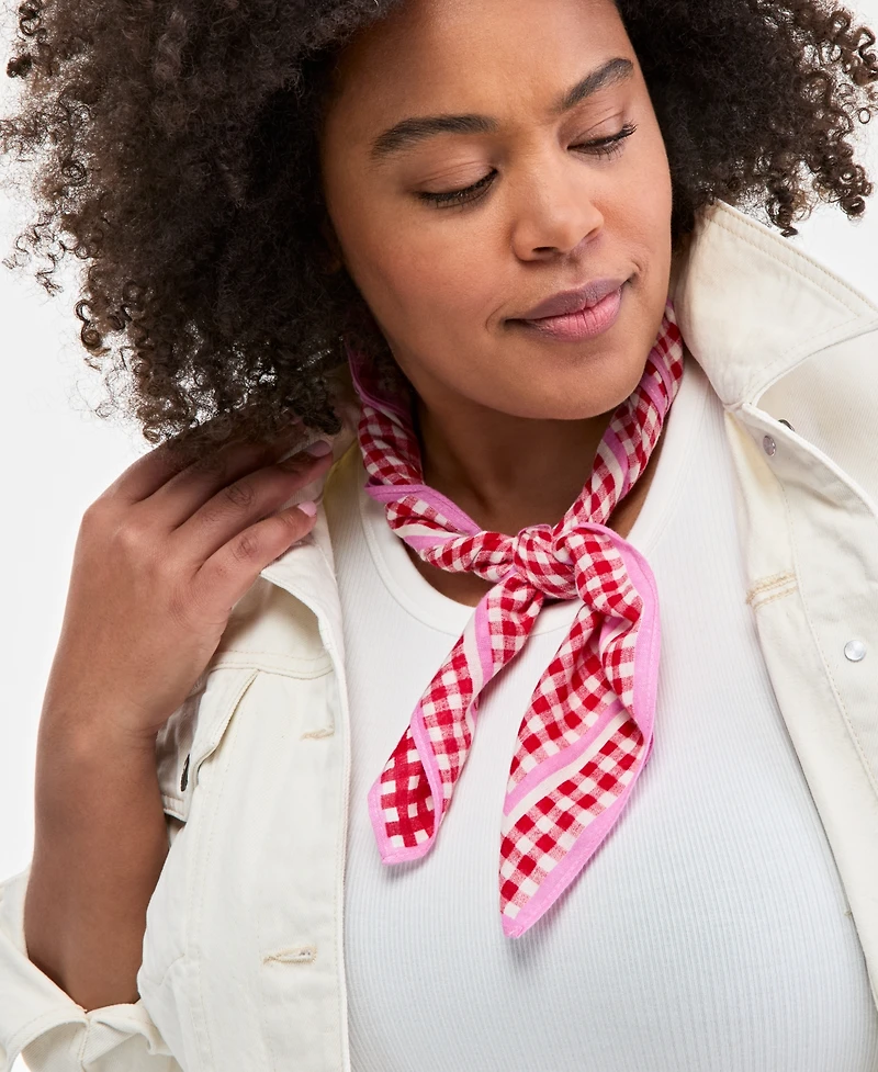 On 34th Gingham Square Bandana Scarf, Exclusively at Macy's