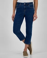 Style & Co Petite High-Rise Cropped Straight-Leg Jeans, Exclusively at Macy's